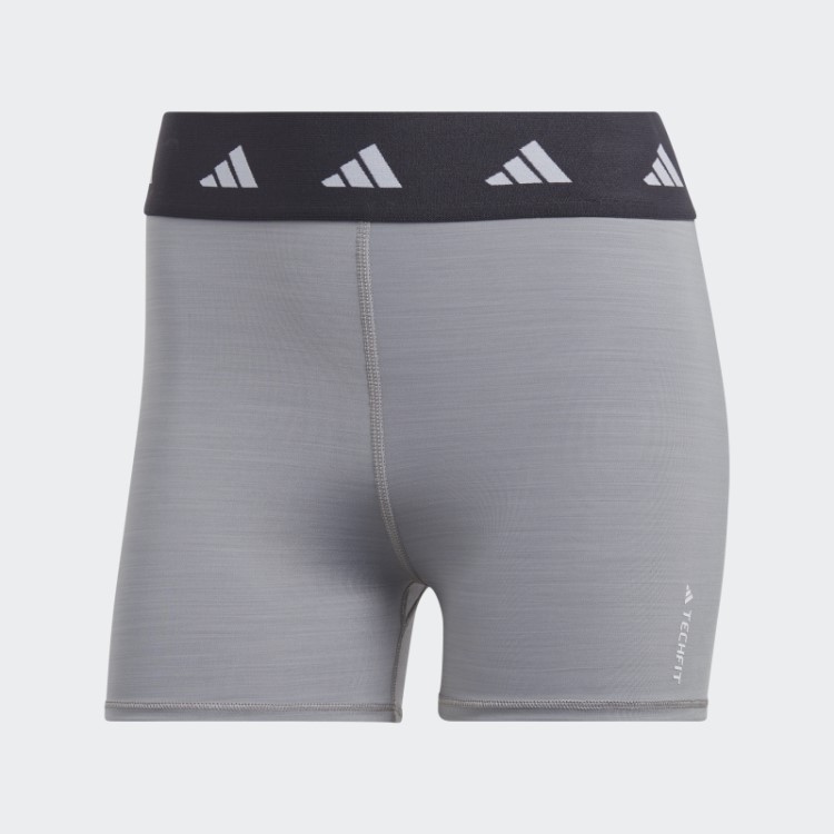 Leggings Curtas Techfit Cinza Médio Adidas