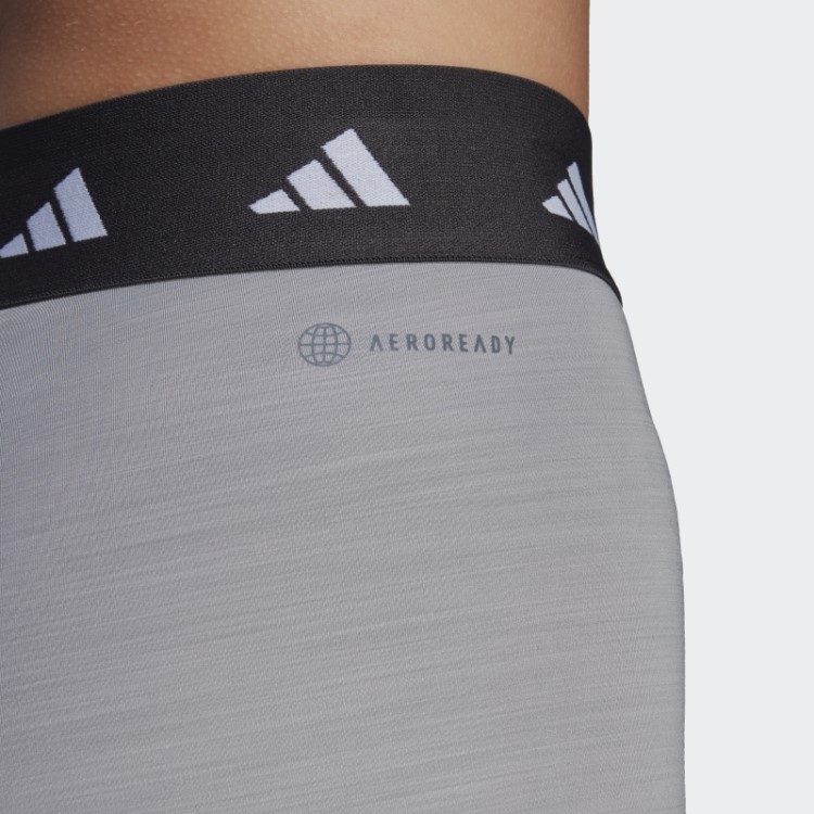 Leggings Curtas Techfit Cinza Médio Adidas