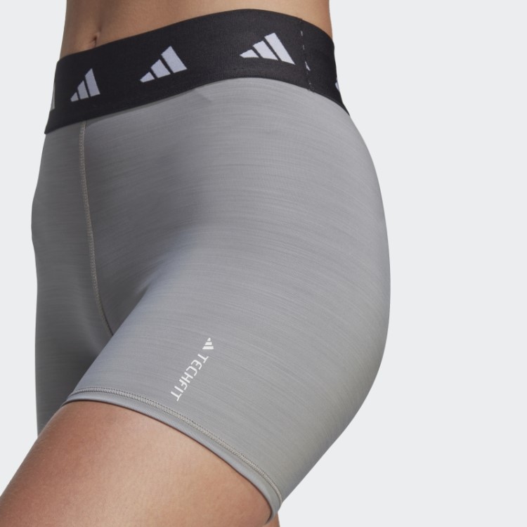 Leggings Curtas Techfit Cinza Médio Adidas