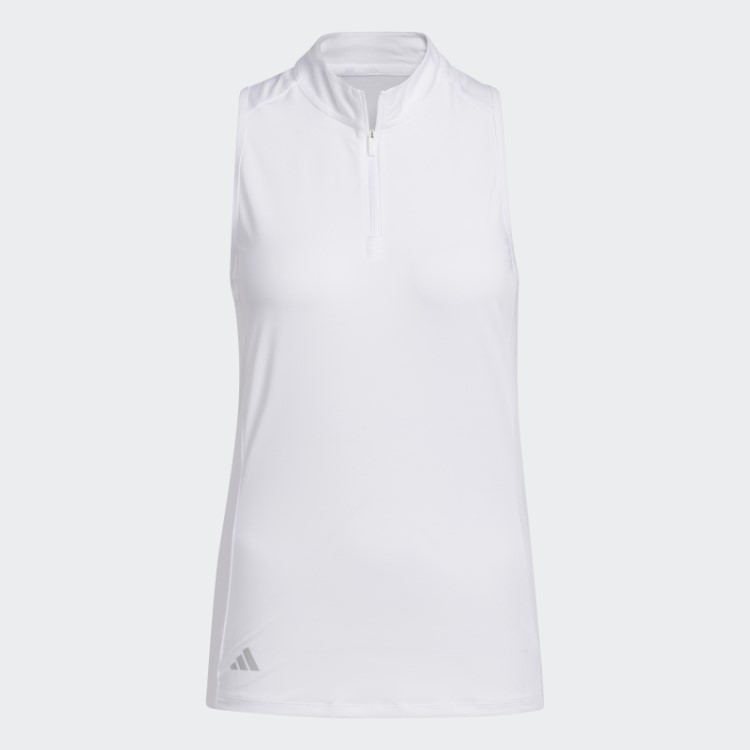 Camisa Polo Branca Adidas Sem Mangas Racerback