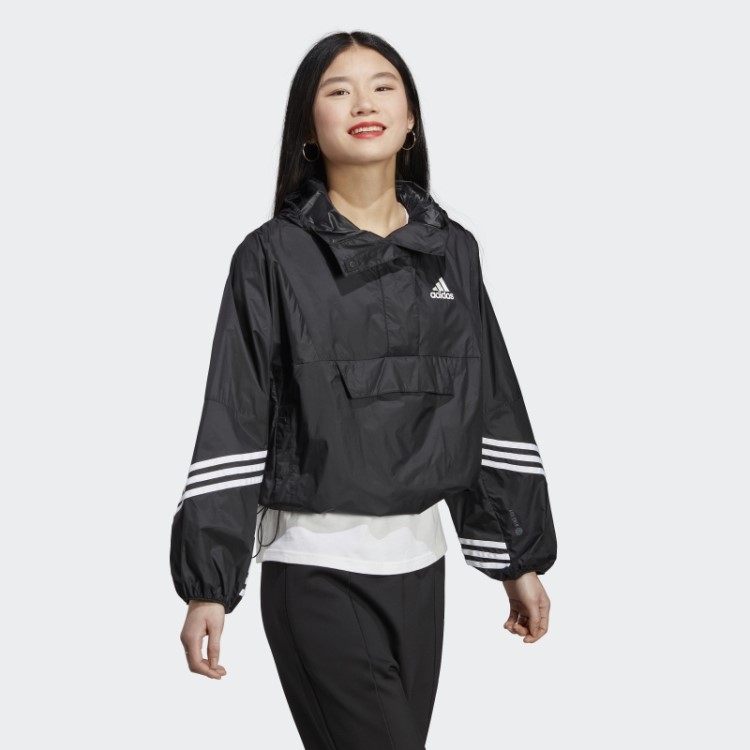 Anoraque Com Capuz Preto Adidas Wind.rdy