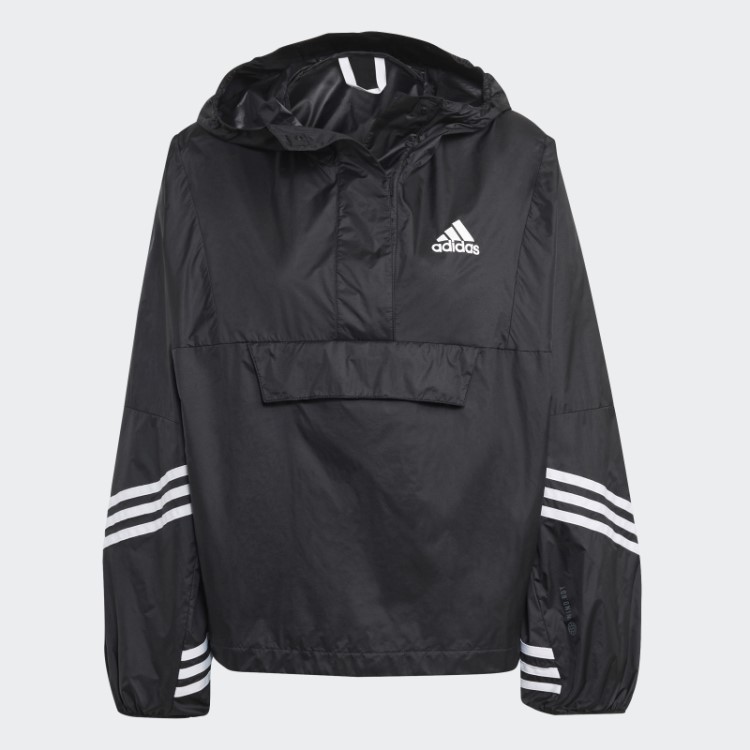 Anoraque Com Capuz Preto Adidas Wind.rdy