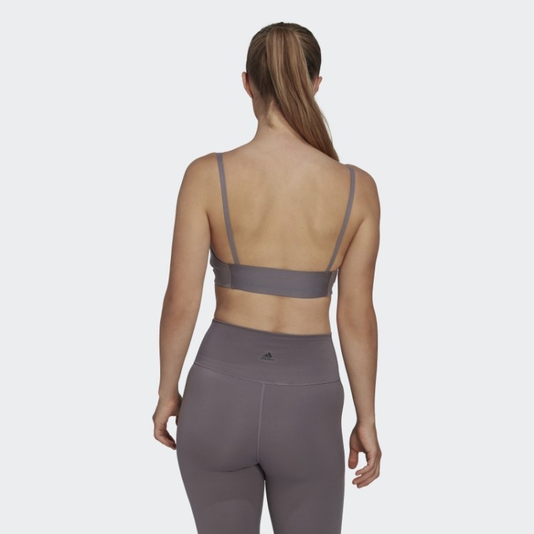 Sutiã Adidas Yoga Studio Light-support Trace Grey