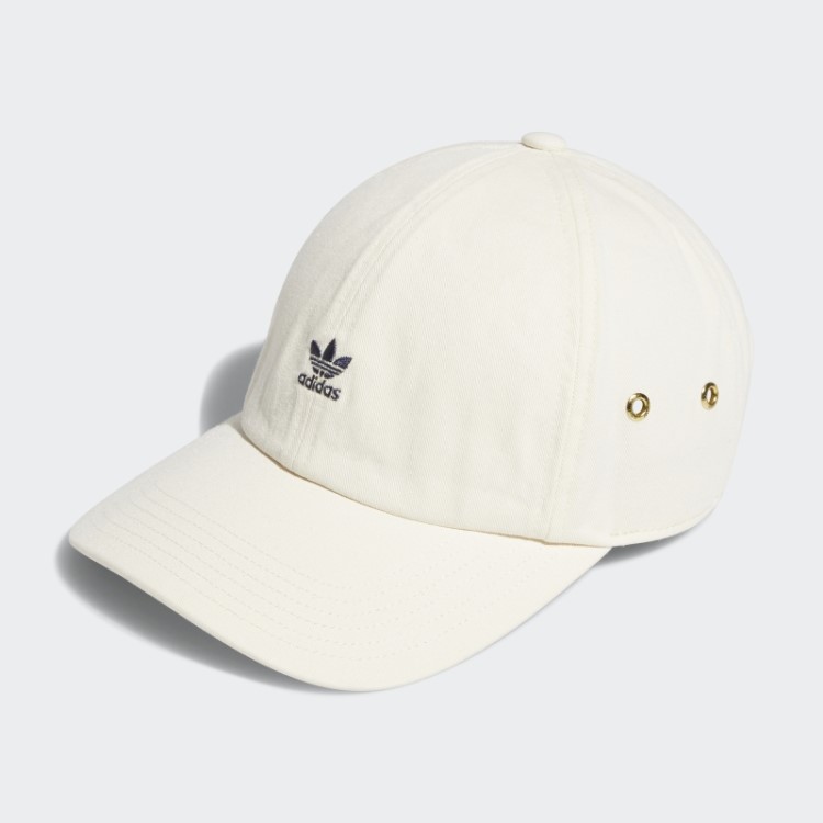 Chapéu Mini Logo Adidas Branco Relaxado