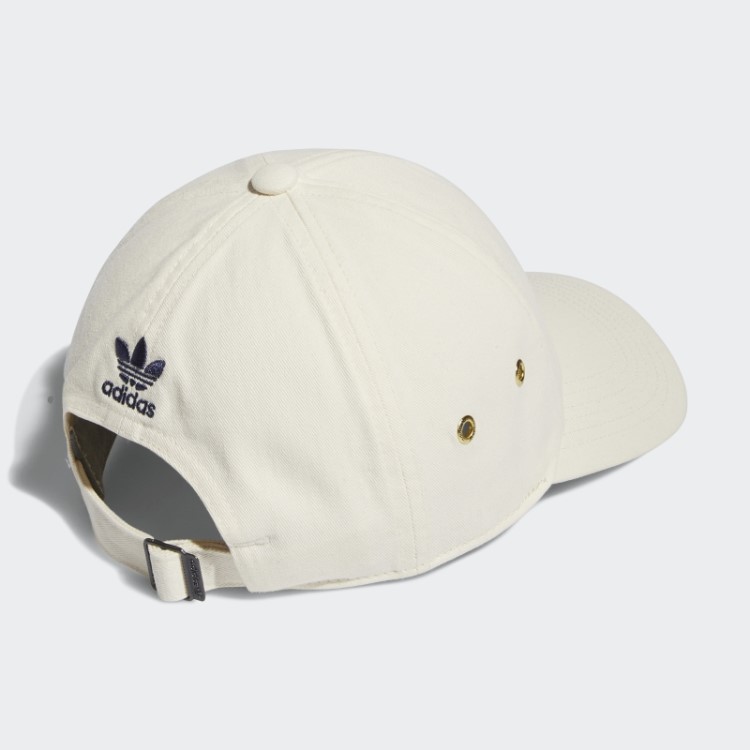 Chapéu Mini Logo Adidas Branco Relaxado