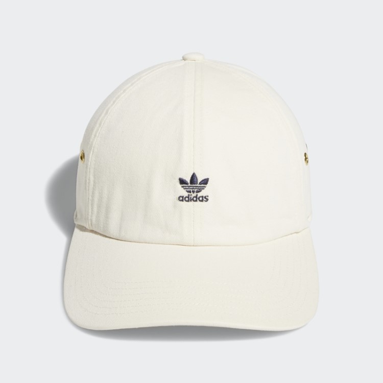 Chapéu Mini Logo Adidas Branco Relaxado
