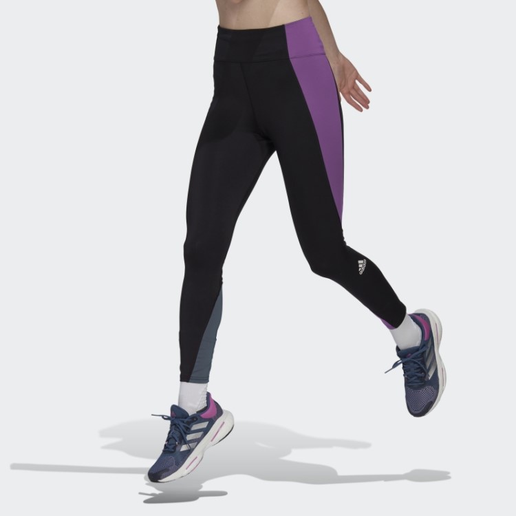 Legging Preta Própria The Run Colorblock 7/8 Adidas