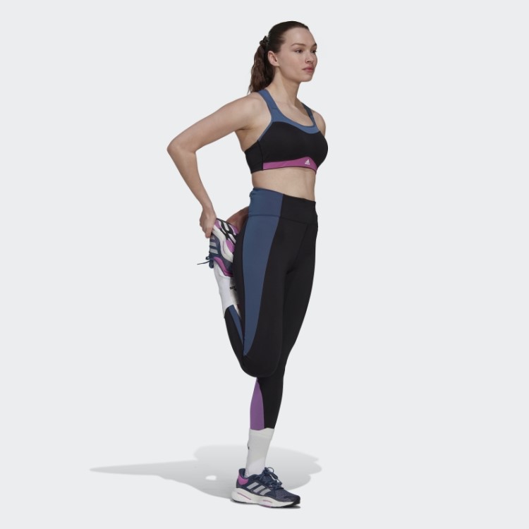 Legging Preta Própria The Run Colorblock 7/8 Adidas