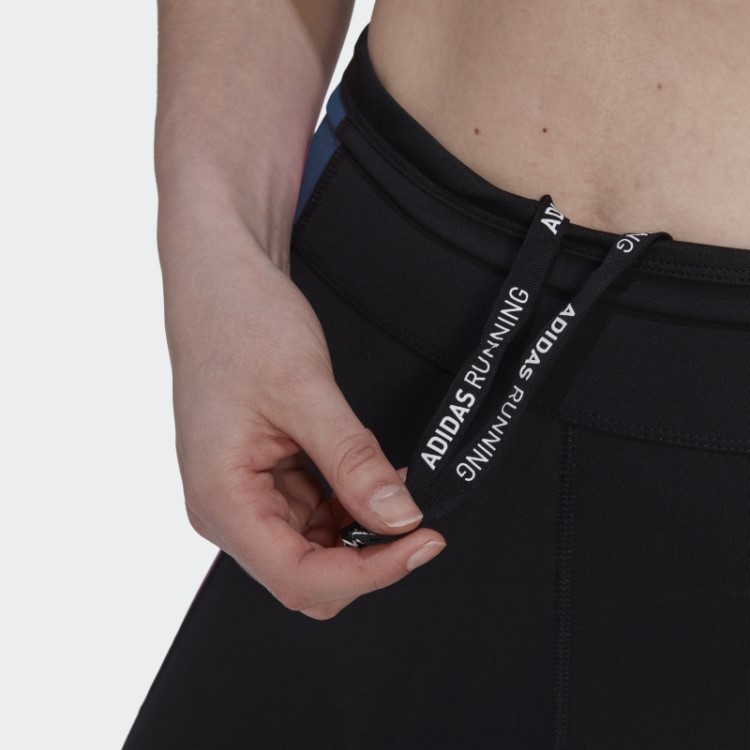 Legging Preta Própria The Run Colorblock 7/8 Adidas