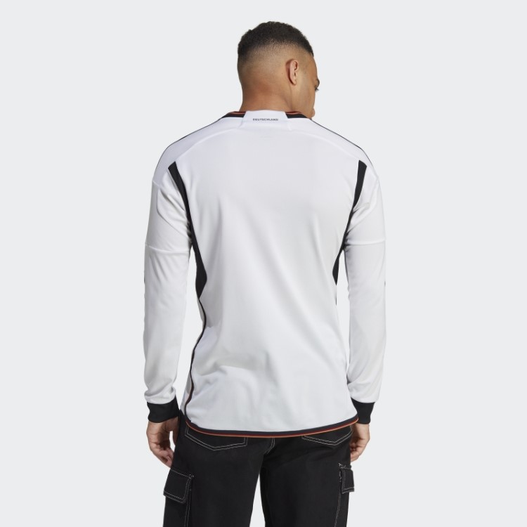Alemanha 22 Manga Longa Home Jersey Branco Adidas