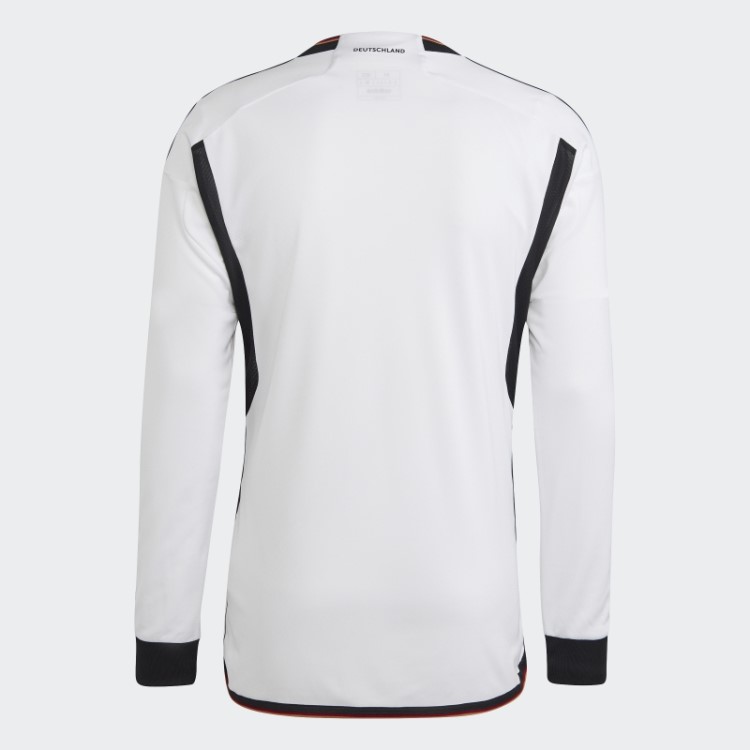 Alemanha 22 Manga Longa Home Jersey Branco Adidas
