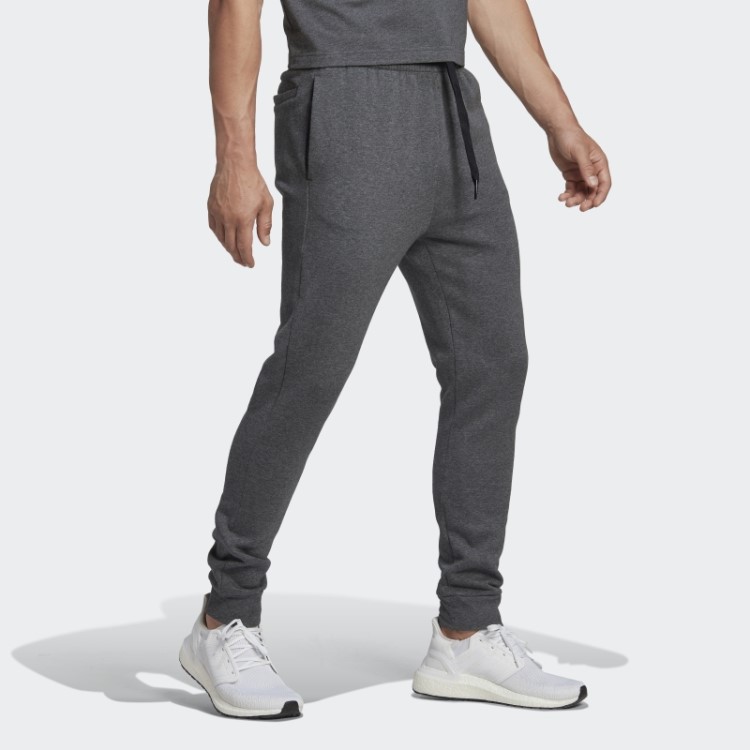 Calças Cônicas Regulares De Lã Cinza Escuro Urze Essenciais Adidas