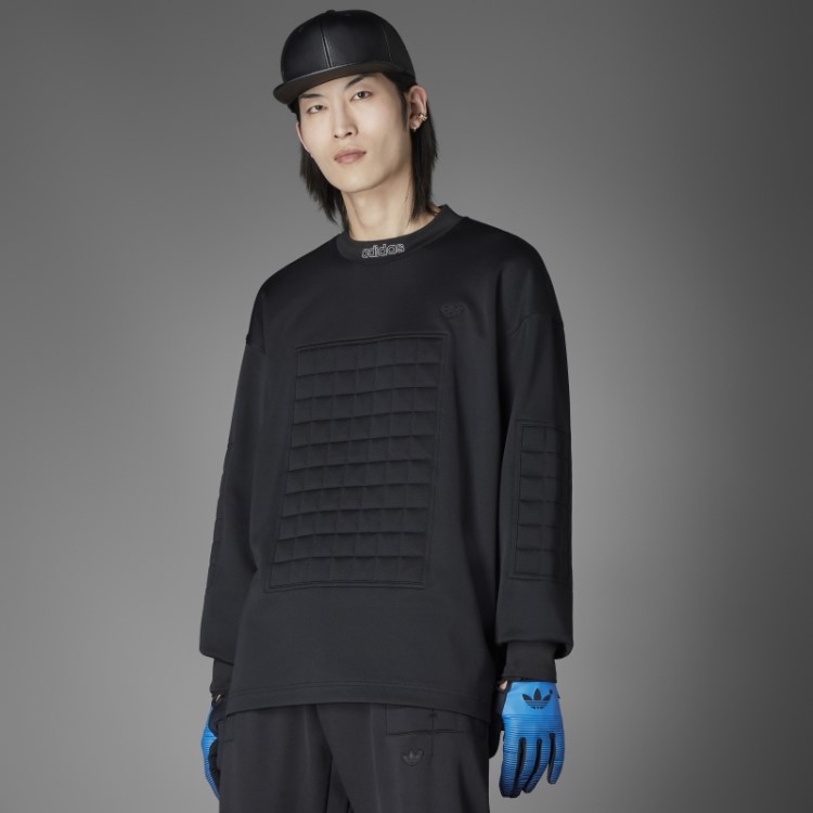 Versão Azul Moletom Goleiro Tripulação Adidas Preto