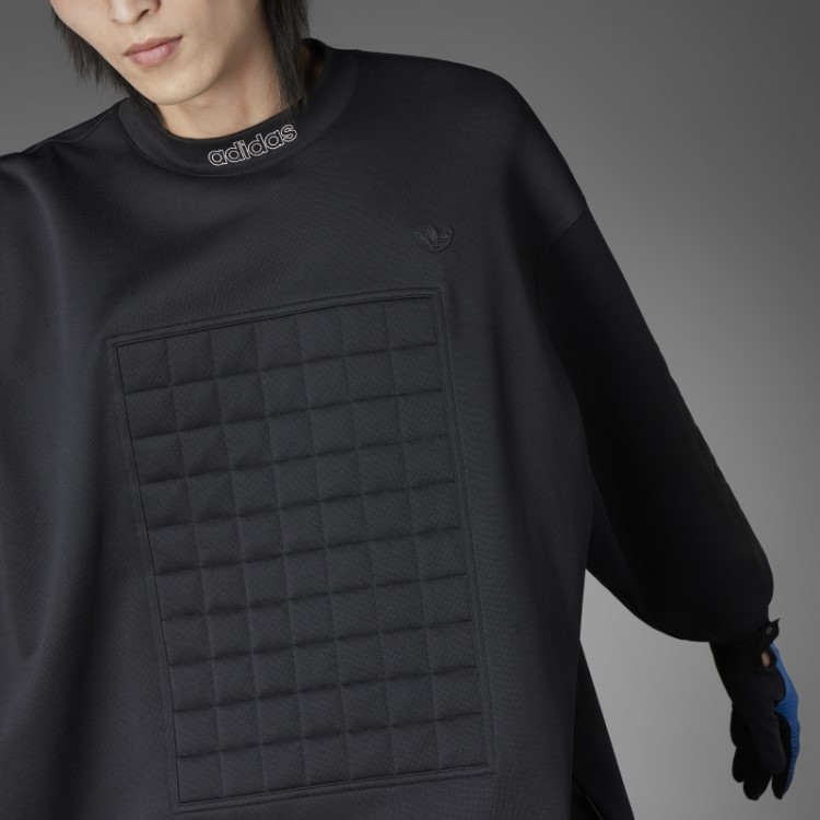 Versão Azul Moletom Goleiro Tripulação Adidas Preto