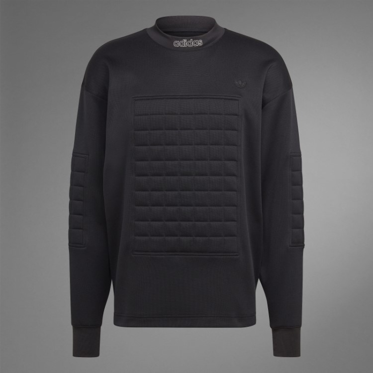 Versão Azul Moletom Goleiro Tripulação Adidas Preto