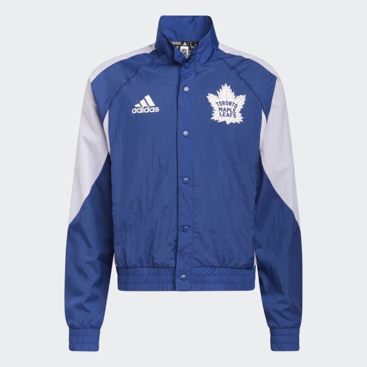 Jaqueta Retrô Azul Adidas Maple Leafs Reverse