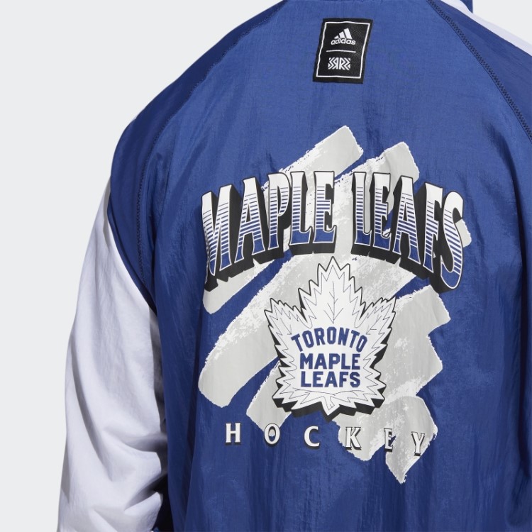 Jaqueta Retrô Azul Adidas Maple Leafs Reverse