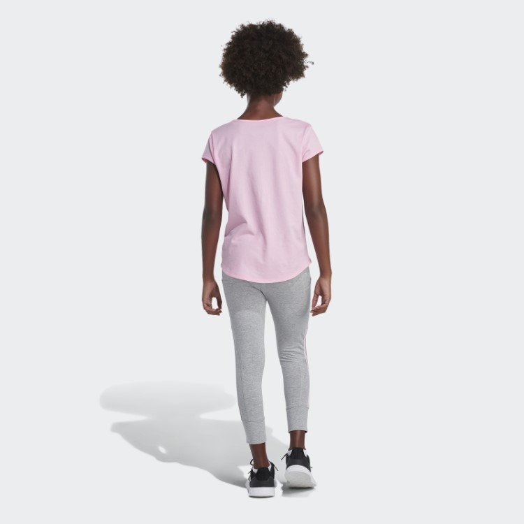 Meia Calça Jogger 7/8 Cinza Médio Com As Três Listras Adidas