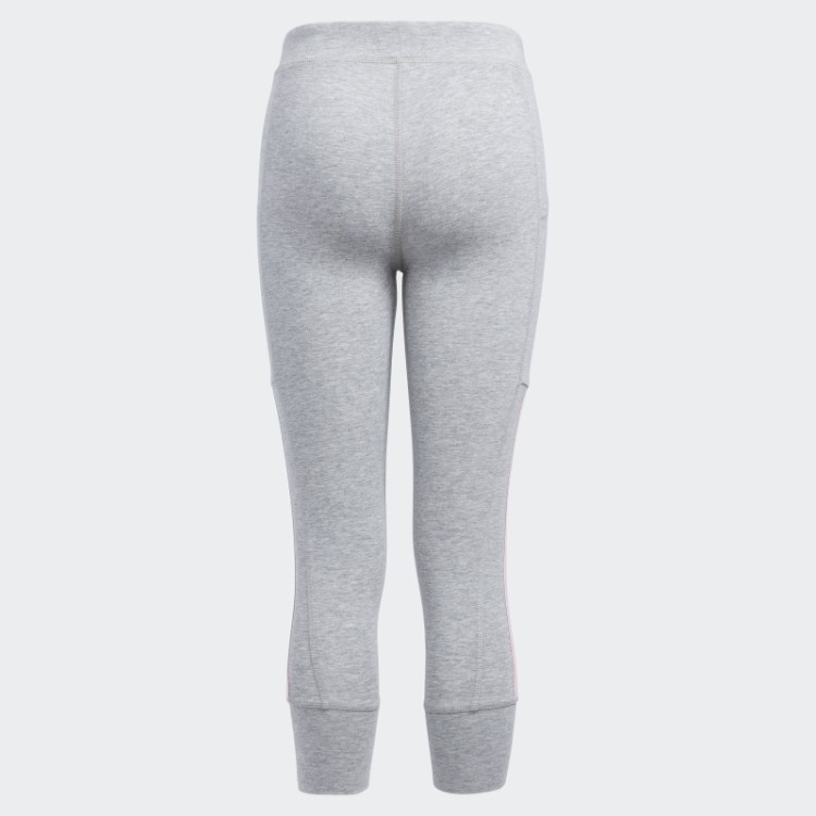 Meia Calça Jogger 7/8 Cinza Médio Com As Três Listras Adidas