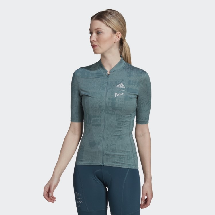 Camisa De Ciclismo De Manga Curta Adidas The Parley Hazy Esmeralda