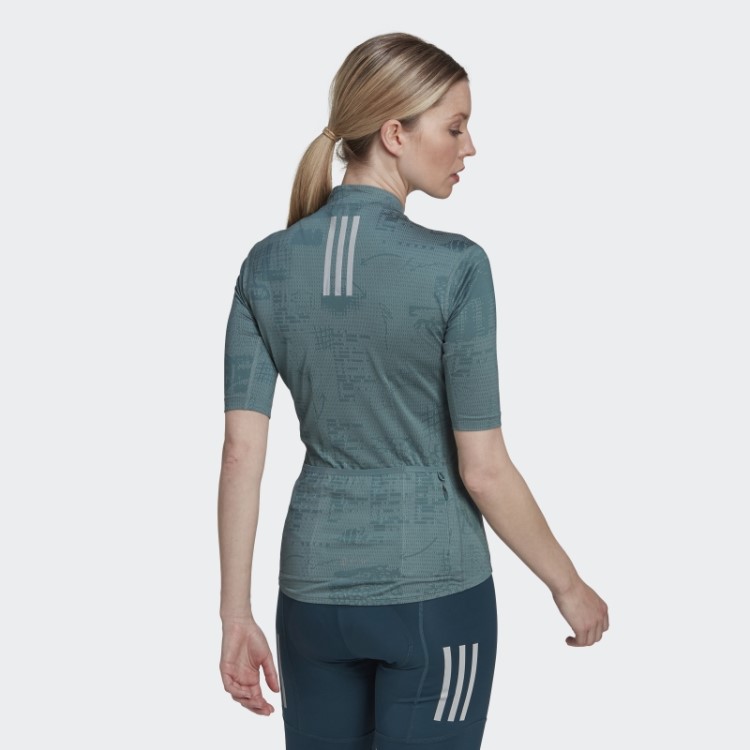 Camisa De Ciclismo De Manga Curta Adidas The Parley Hazy Esmeralda