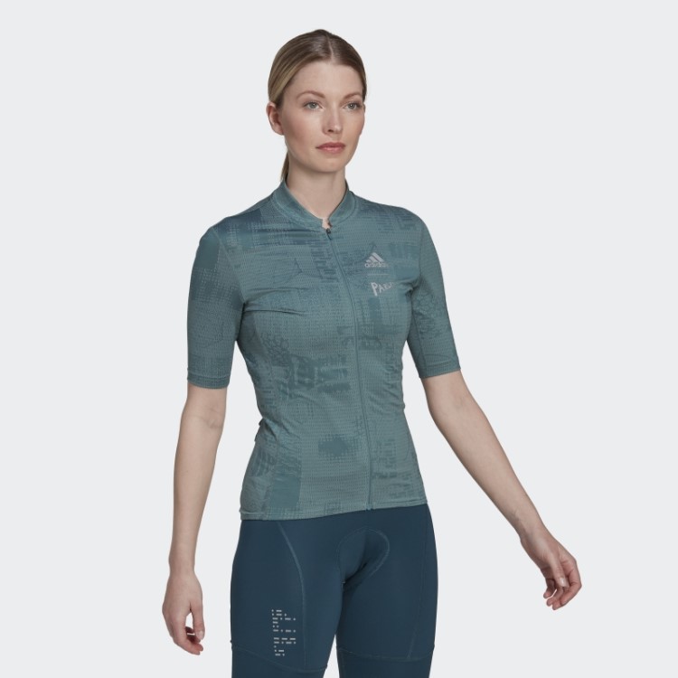 Camisa De Ciclismo De Manga Curta Adidas The Parley Hazy Esmeralda