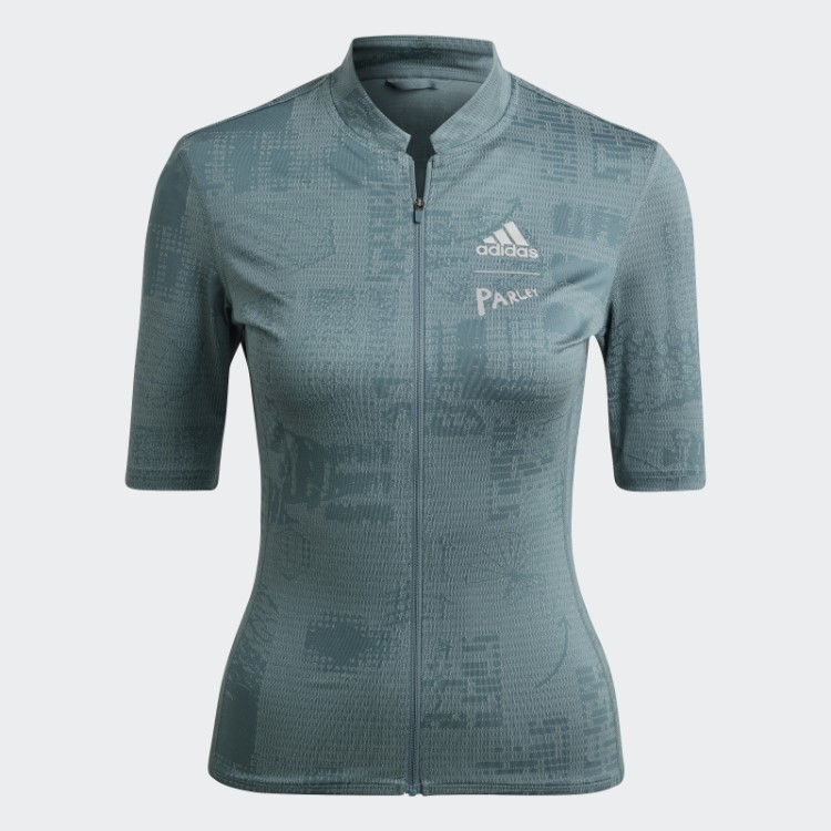Camisa De Ciclismo De Manga Curta Adidas The Parley Hazy Esmeralda