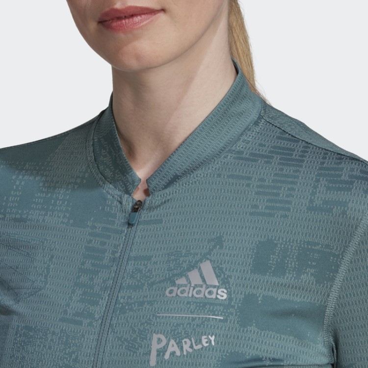 Camisa De Ciclismo De Manga Curta Adidas The Parley Hazy Esmeralda