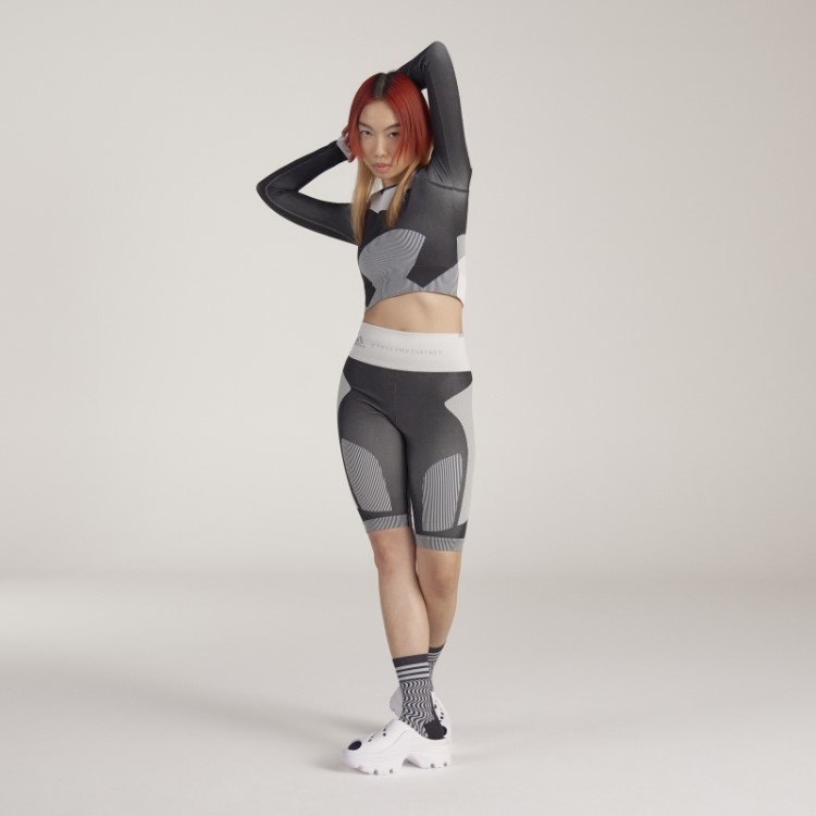 Leggings Curtas Sem Costura Truestrength Adidas By Stella Mccartney Black Fashion