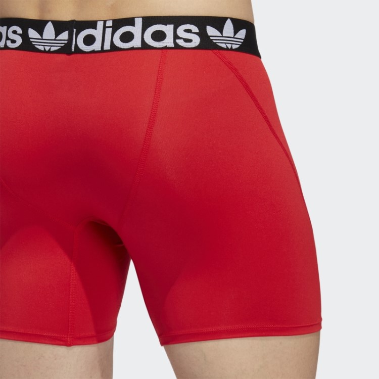 Cueca Boxer Adidas Trefoil 2 Pares Escarlate