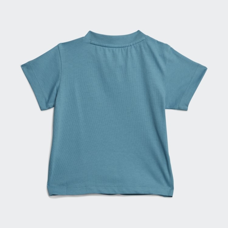 T-shirt Azul Adidas Trefoil Elegante