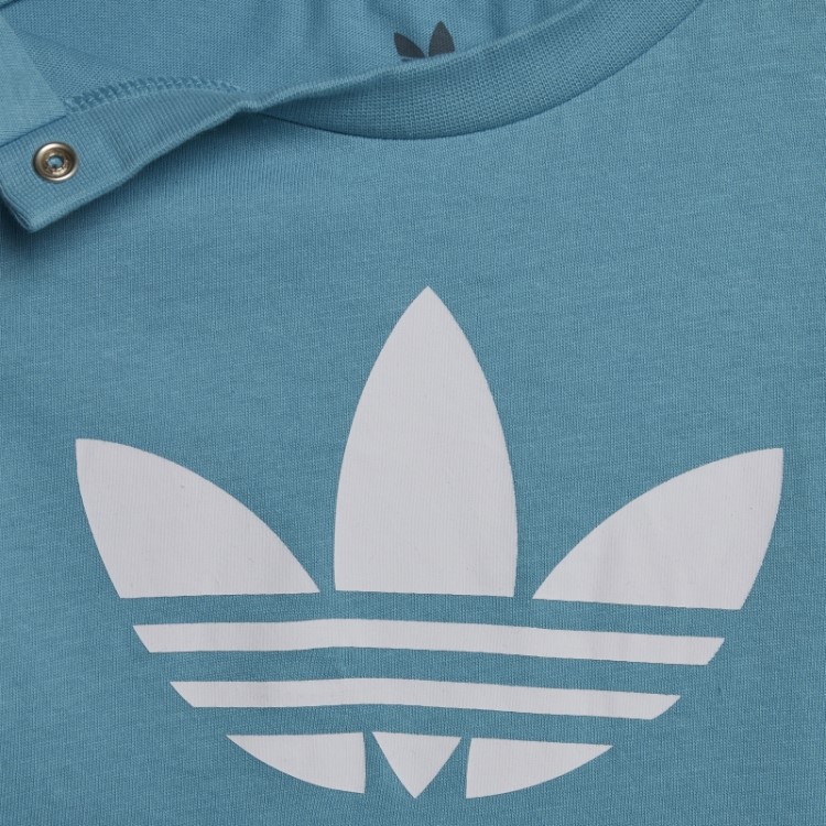T-shirt Azul Adidas Trefoil Elegante
