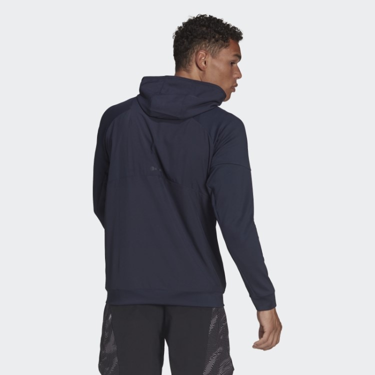 Moletom Com Capuz E Zíper Completo Para Treino De Tinta Adidas
