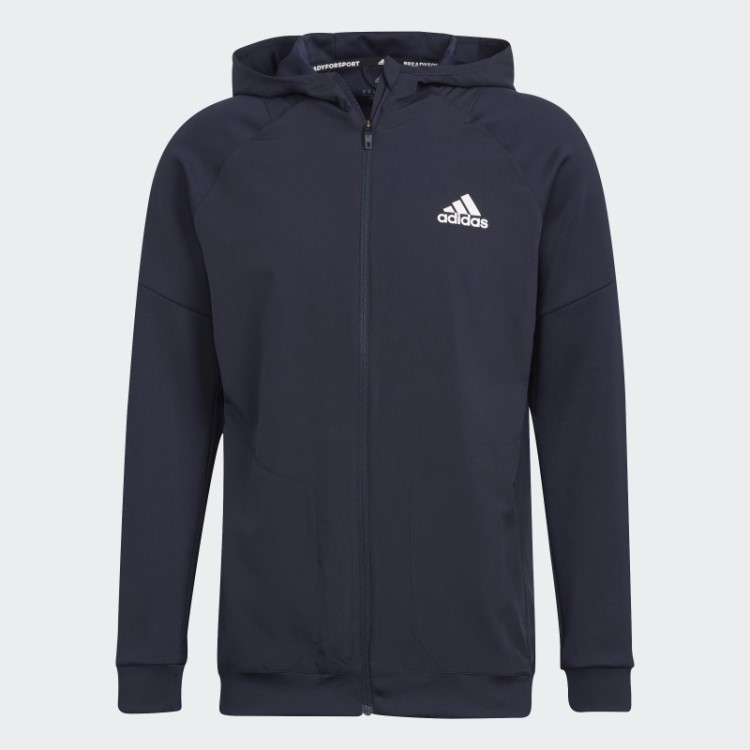 Moletom Com Capuz E Zíper Completo Para Treino De Tinta Adidas