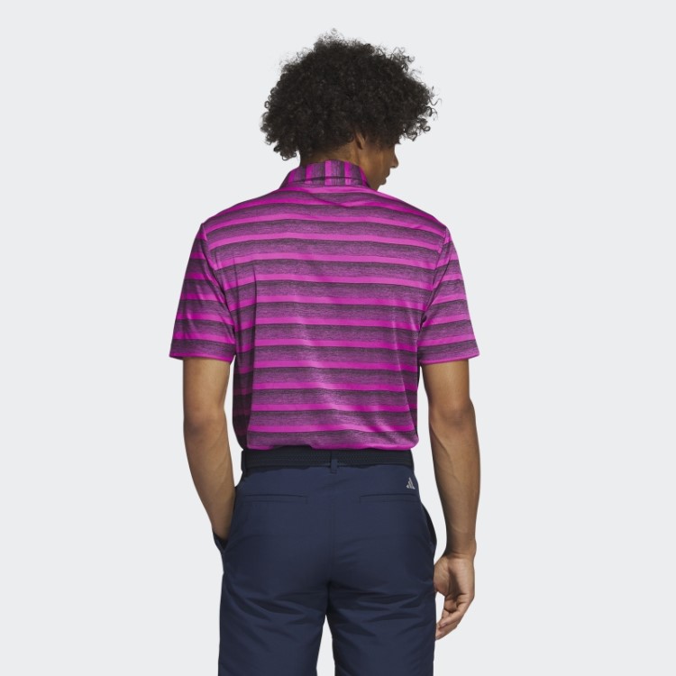 Camisa Pólo Listrada De Duas Cores Adidas Preto