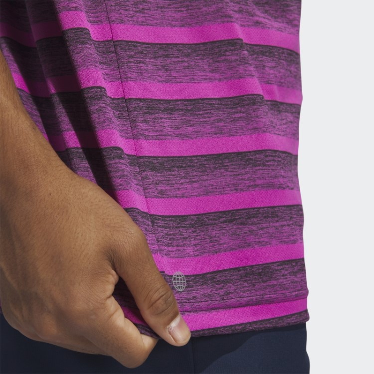 Camisa Pólo Listrada De Duas Cores Adidas Preto