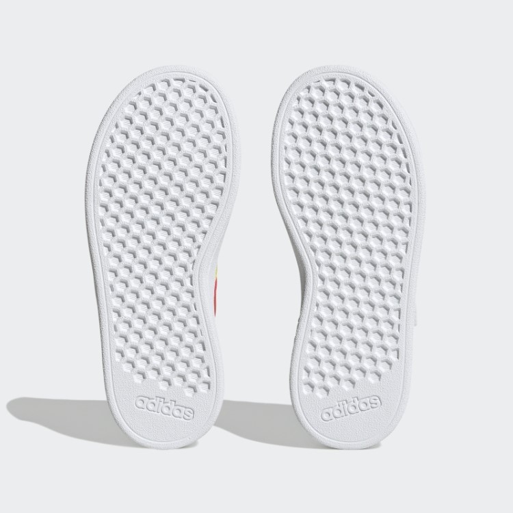 Adidas Grand Court Estilo De Vida Sustentável Sapatos Elásticos De Renda E Tira Superior Em Negrito Laranja