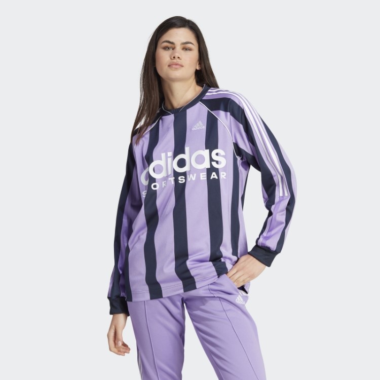 Camisa Jacquard Manga Longa Adidas Violeta