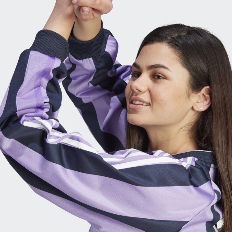 Camisa Jacquard Manga Longa Adidas Violeta