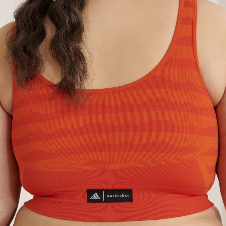 Sutiã Adidas Marimekko Aeroknit Light-support (tamanho Grande) Laranja