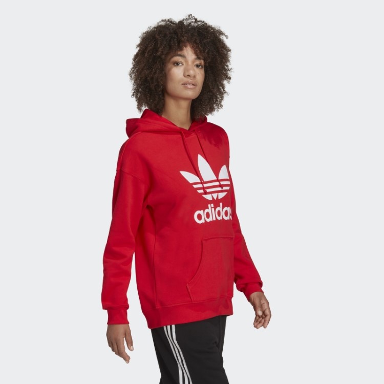 Moletom Vermelho Fashion Adidas Adicolor Trefoil