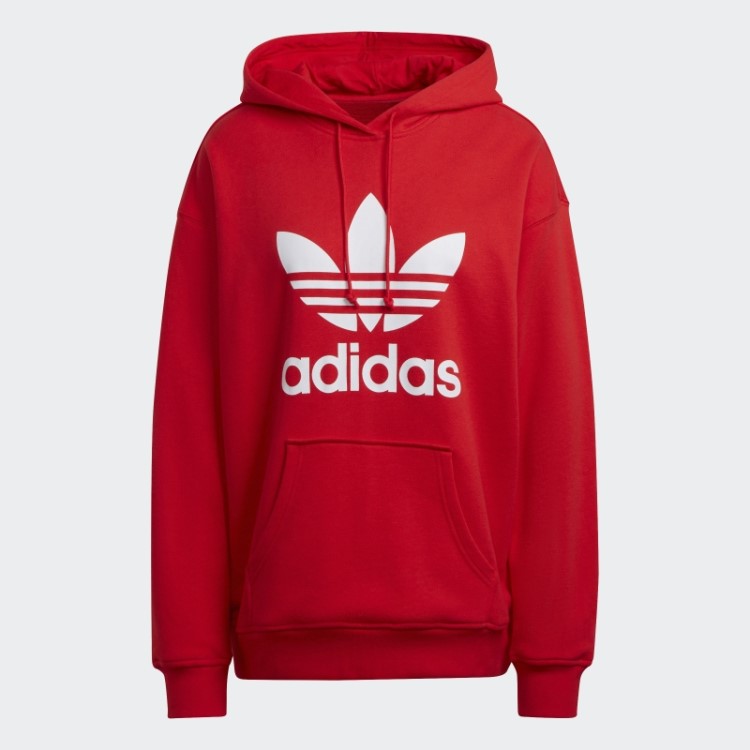 Moletom Vermelho Fashion Adidas Adicolor Trefoil