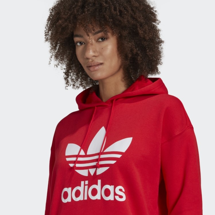 Moletom Vermelho Fashion Adidas Adicolor Trefoil