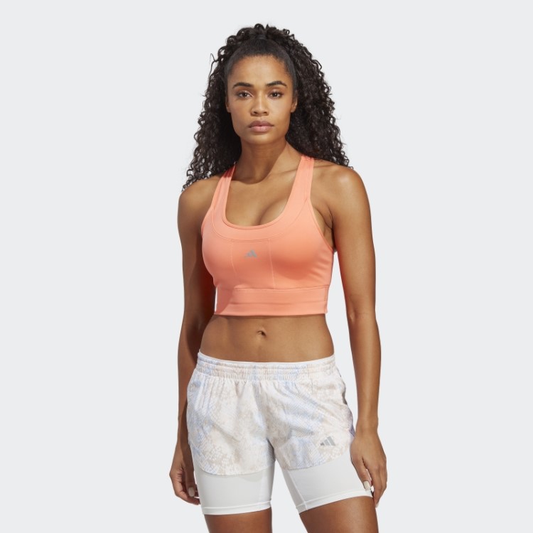 Sutiã De Bolso De Corrida De Suporte Médio Adidas Coral