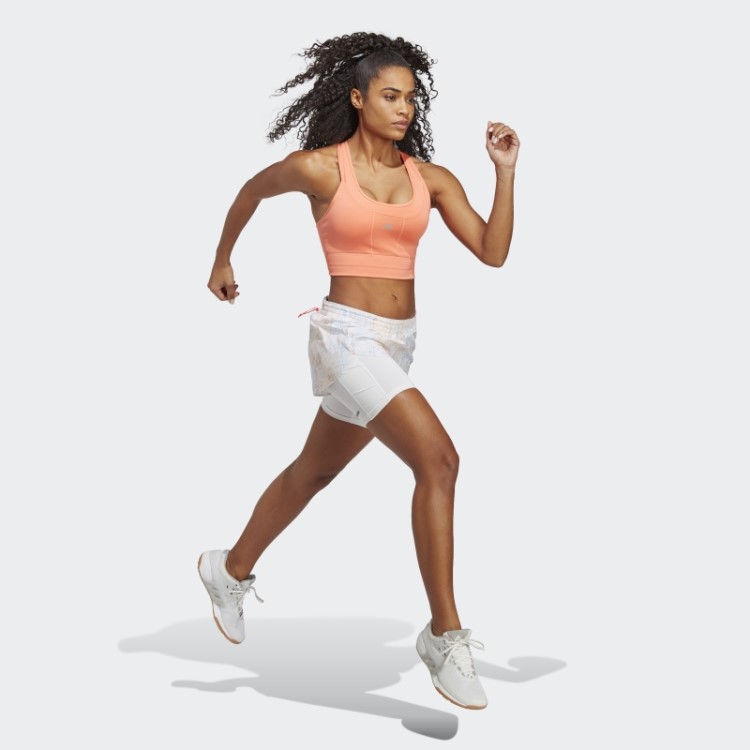 Sutiã De Bolso De Corrida De Suporte Médio Adidas Coral