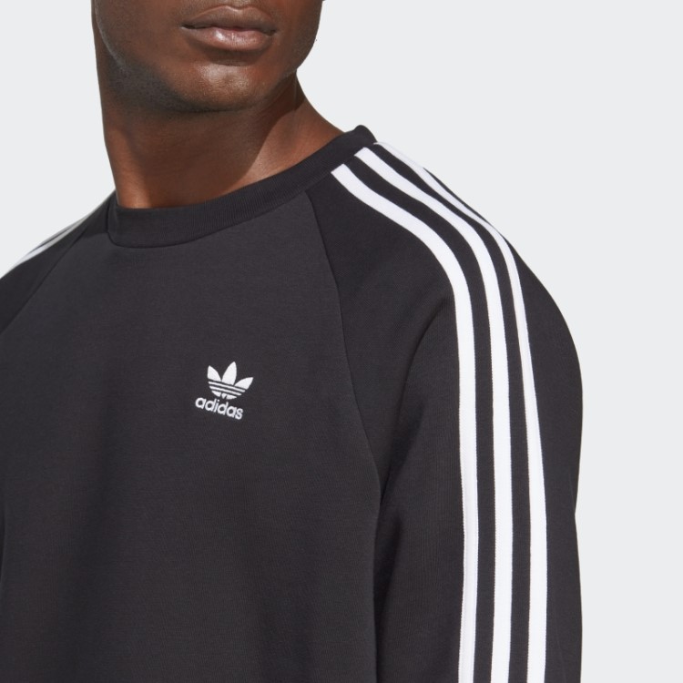 Moletom Preto Adidas Adicolor Classics Com As Três Listras