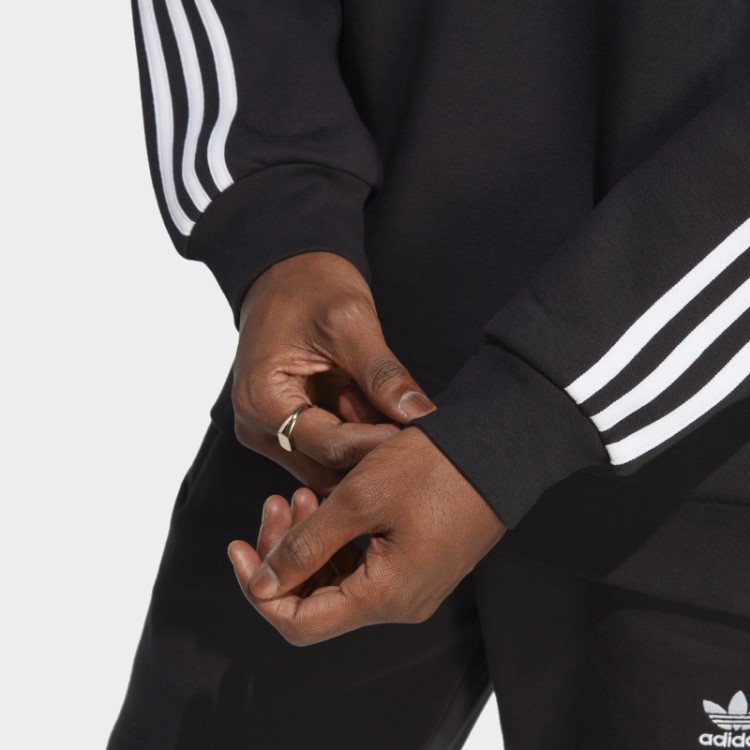 Moletom Preto Adidas Adicolor Classics Com As Três Listras