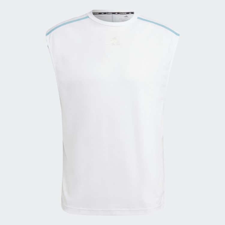 Regata Branca Com Base De Treino Adidas