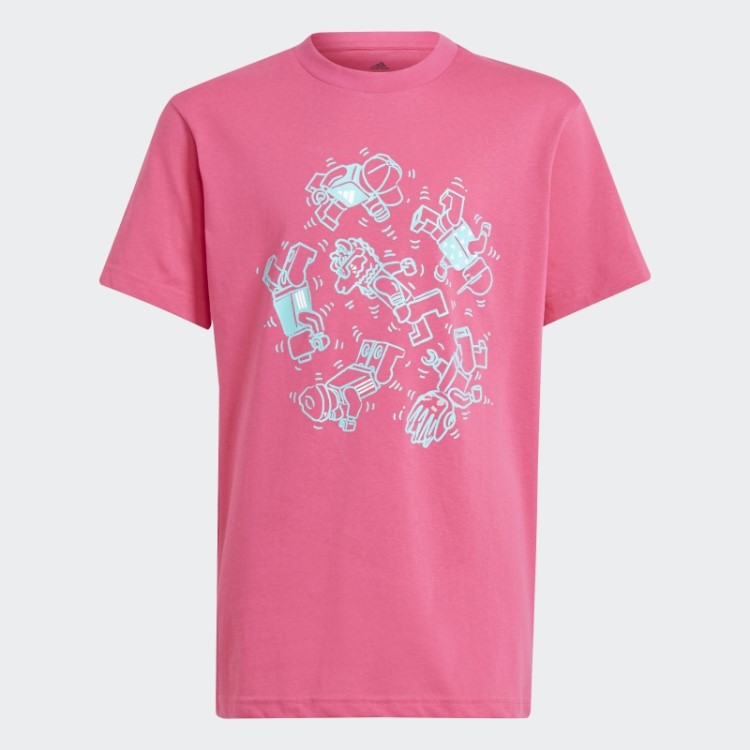 Real Magenta Adidas X Lego T-shirt Gráfico Quente