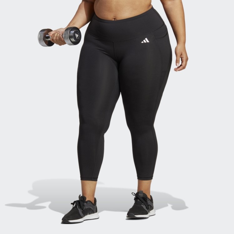 Leggings Optime Stash Pocket Training 7/8 (tamanho Grande) Adidas Preto